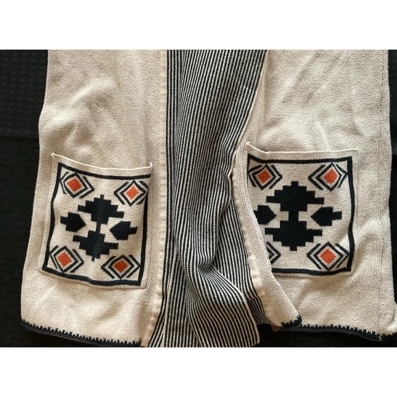 If It Were Me Cardiganopen Sweater size Large Southwestern Long Cotton Aztec-L - Picture 3 of 5